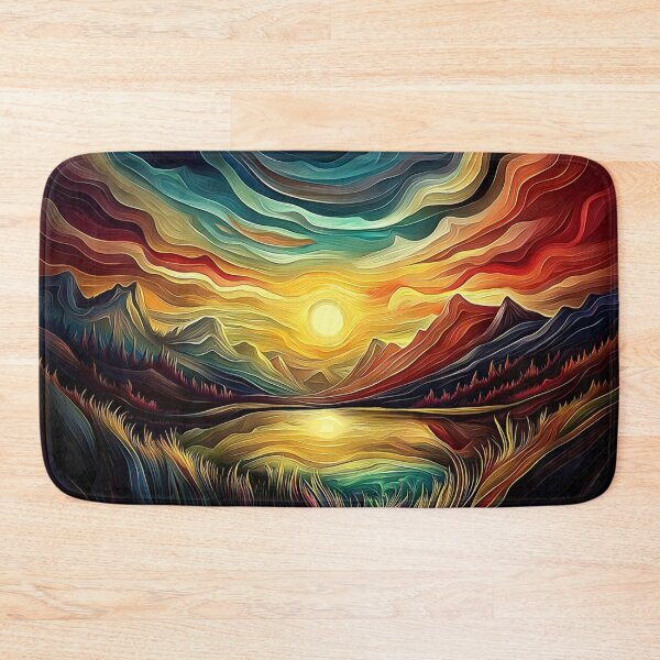 Item preview, Fantasy Dreamscape, Psychedelic Sunset, Mountain Sunrise designed and sold by Fantasy Masterpiece.