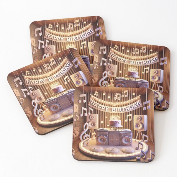 Item preview, DJ's Birthday Bash: Spinning the Best Beats designed and sold by MySheetMusicArt.