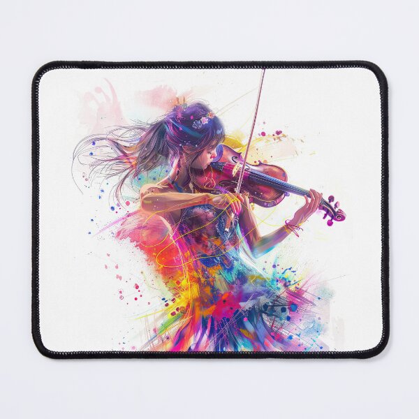 Item preview, Colorful Girl Violin Player Painting Romantic Art Abstract Musician Artwork Abstract Musician Paintings designed and sold by fansyartdesign.