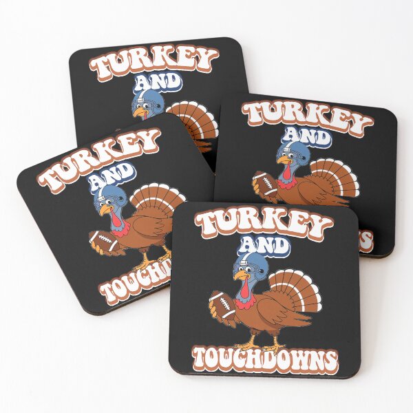 Item preview, Thanksgiving Turkey And Touchdowns Football designed and sold by BASKF.