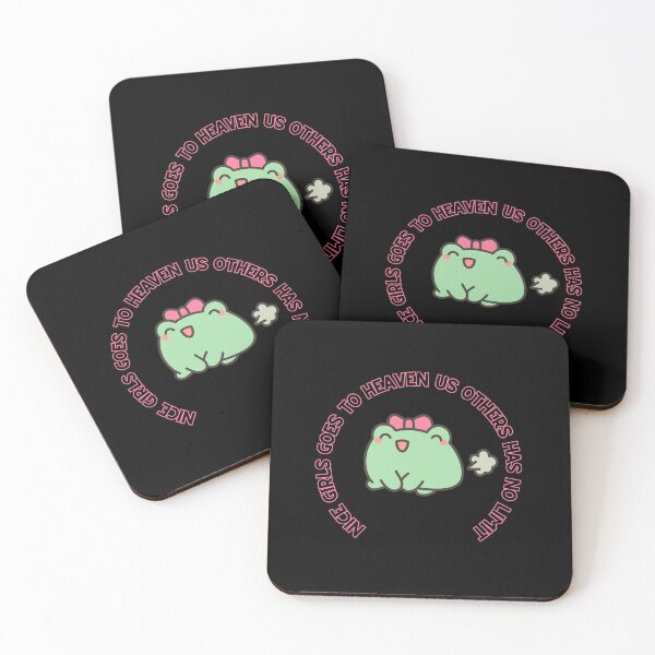 Item preview, A LAUGHING FROG WITH A FUNNY TEXT. Nice girls goes to heaven us others has no limit designed and sold by Hope-it-fits.