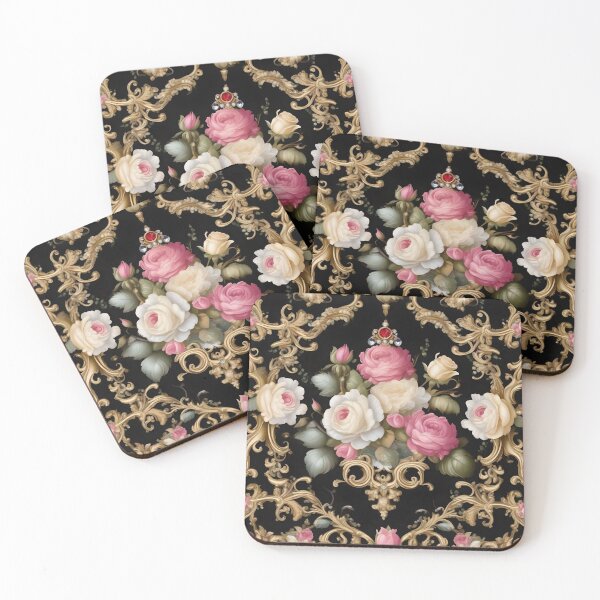 Item preview, Roses, Jewels, Black & Gold Rococo designed and sold by DesignsByPrnces.