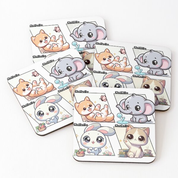 Item preview, Chibi Animals Panel: Cat, Dog, Bunny, Elephant designed and sold by ChiAniBo-Red.