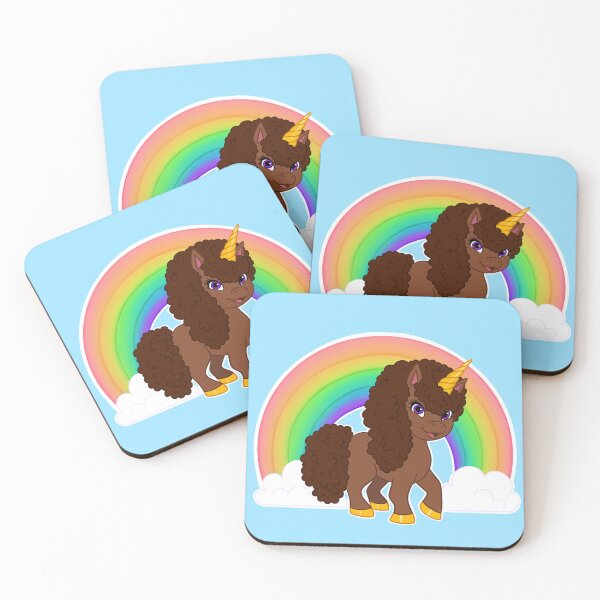 Item preview, Cute Afro Unicorn With Rainbow designed and sold by Shakira Rivers.