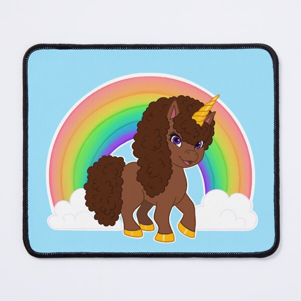 Item preview, Cute Afro Unicorn With Rainbow designed and sold by Shakira Rivers.