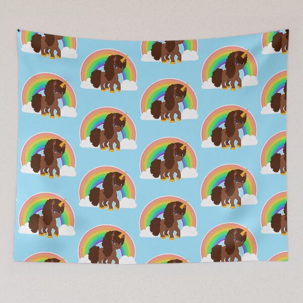 Item preview, Cute Afro Unicorn With Rainbow designed and sold by Shakira Rivers.