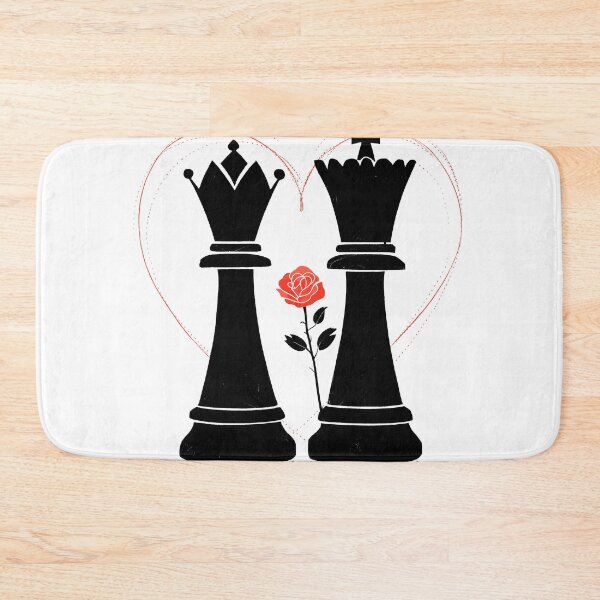 Artikelvorschau, Schachliebhaber – Herzförmiges Design mit Damenfiguren zum Valentinstag entworfen und verkauft von chesstopia.