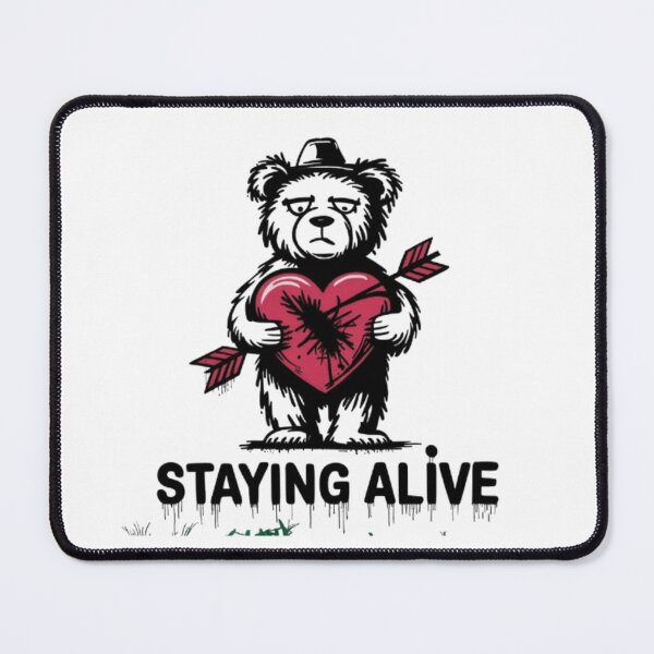 Item preview, A Bansky-style bear - Staying alive designed and sold by 123ks.