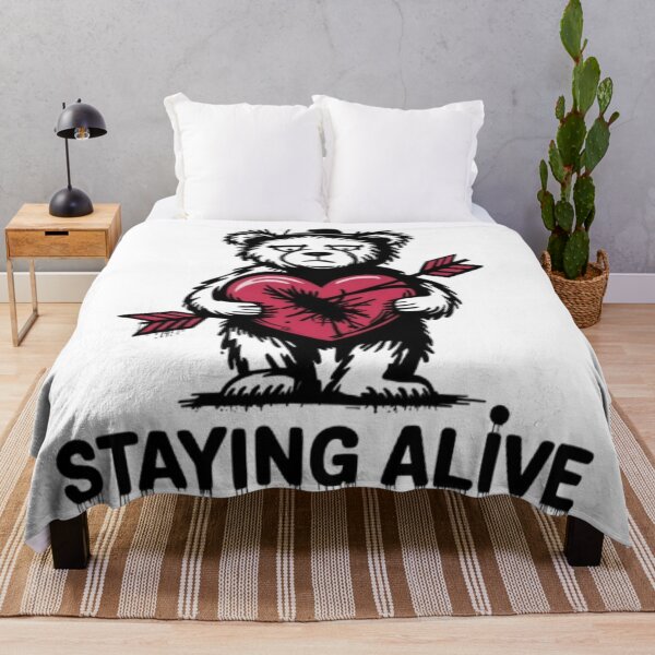 Item preview, A Bansky-style bear - Staying alive designed and sold by 123ks.