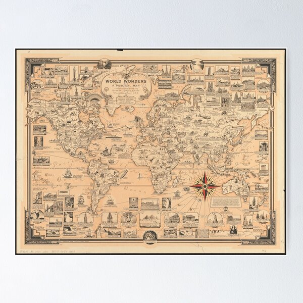 World wonders : a pictorial map Poster