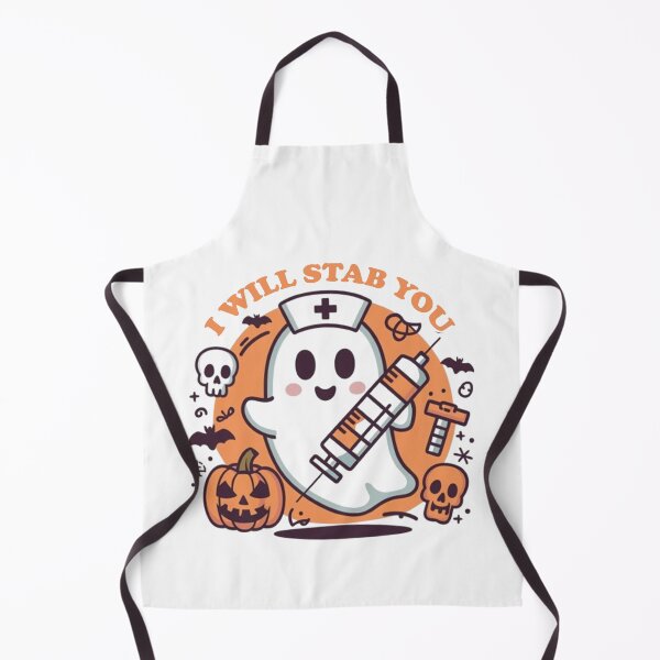 Item preview, I will stab you t shirt, Ghost Nurse Halloween tee,  designed and sold by cookigraphic.