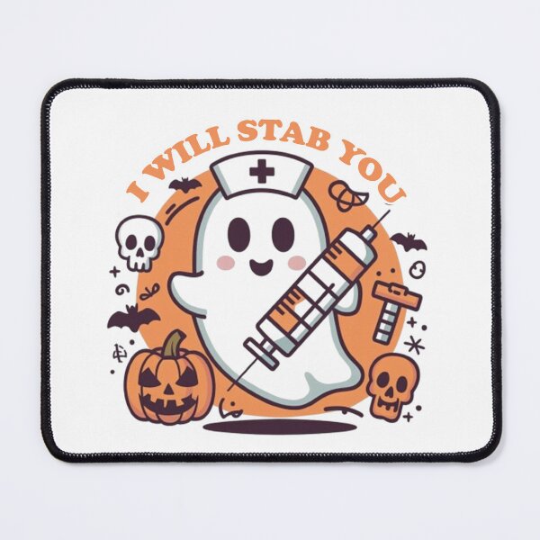 Item preview, I will stab you t shirt, Ghost Nurse Halloween tee, designed and sold by cookigraphic.