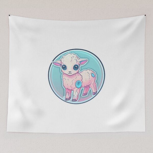 Item preview, Cute lamb // little lamb // flowers // majestic // lamb poster // baby lamb designed and sold by SMARTKIT  DESIGNAGENCY.
