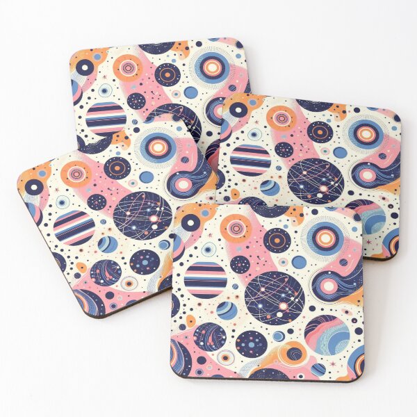 Item preview, Pop Art Pink Planets Pattern designed and sold by 21 Dragonflies.