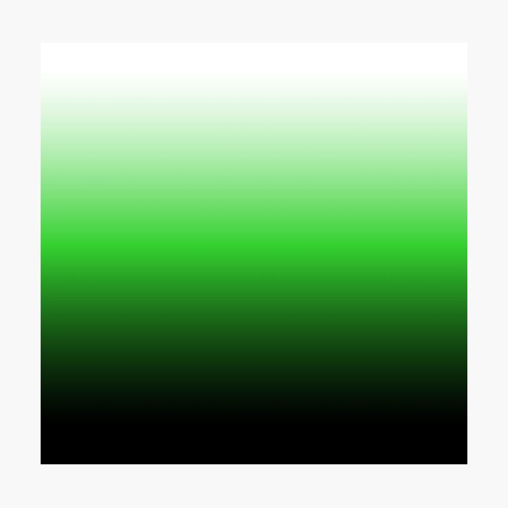 Ombre White to Green to Black | Art Board Print