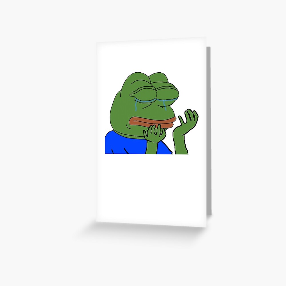 Pepehands Emote Greeting Card By Kingclothes Redbubble