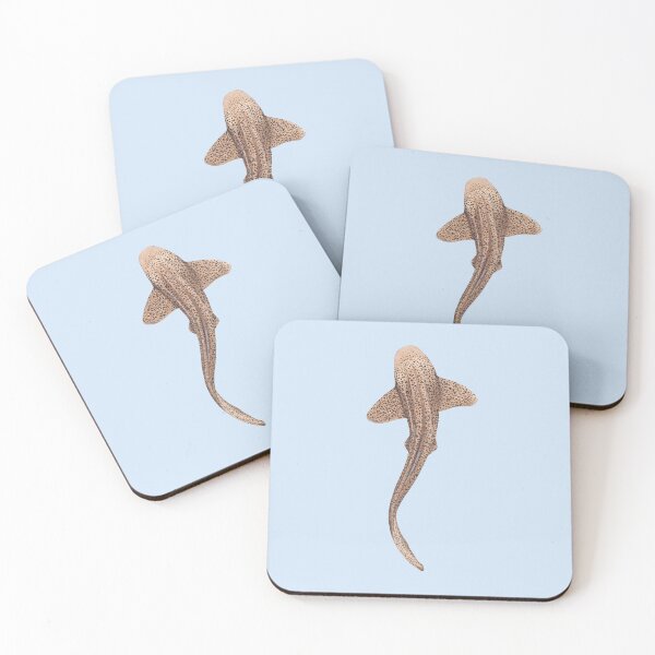 Item preview, ZEBRA/LEOPARD SHARK -stegostoma fasciatum (light blue) designed and sold by BEATRIZ ABAITUA.