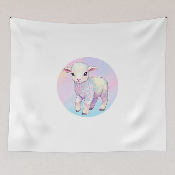 Item preview, Cute lamb // little lamb // flowers // majestic // lamb poster // baby lamb designed and sold by SMARTKIT  DESIGNAGENCY.