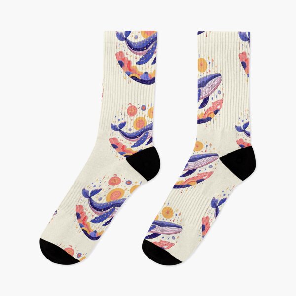 Item preview, Galactic whale over pastel ocean floor designed and sold by WDDesignShop.