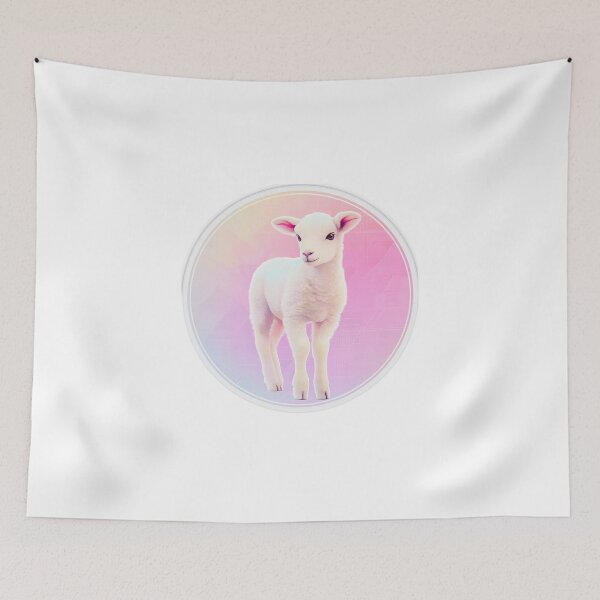 Item preview, Cute lamb // little lamb // flowers // majestic // lamb poster // baby lamb designed and sold by SMARTKIT  DESIGNAGENCY.