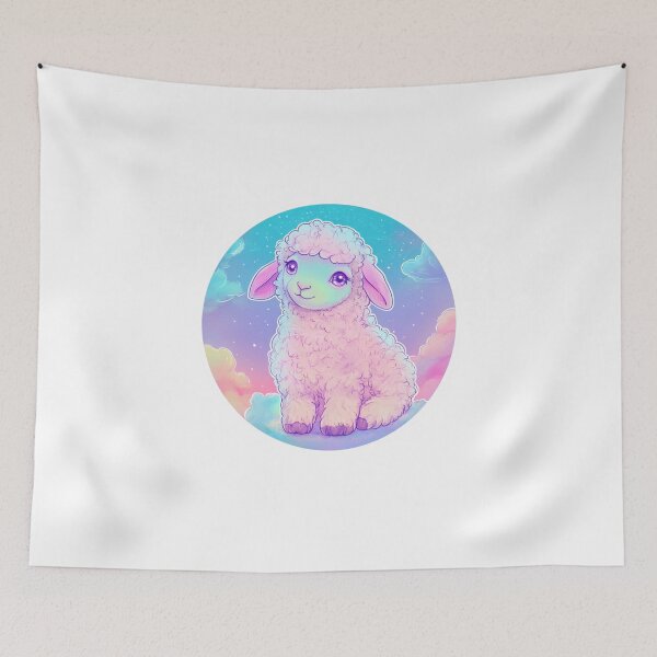Item preview, Cute lamb // little lamb // flowers // majestic // lamb poster // baby lamb designed and sold by SMARTKIT  DESIGNAGENCY.