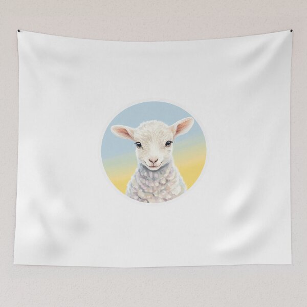 Item preview, Cute lamb // little lamb // flowers // majestic // lamb poster // baby lamb designed and sold by SMARTKIT  DESIGNAGENCY.