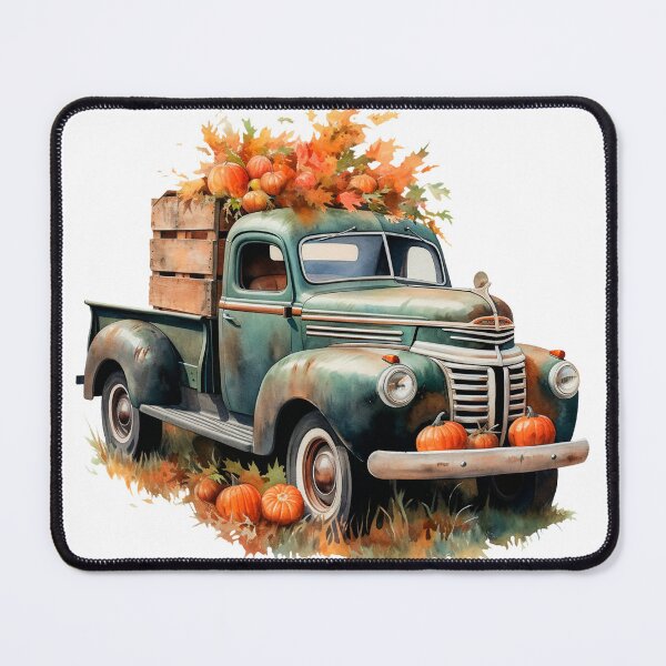 Item preview, Watercolor Vintage Pumpkin Truck, Halloween designed and sold by ArtPixelHaven.