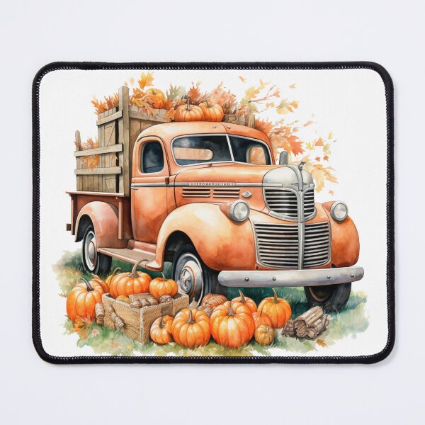 Item preview, Watercolor Vintage Pumpkin Truck, Halloween designed and sold by ArtPixelHaven.