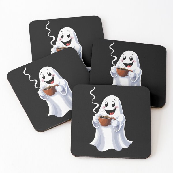 Item preview, ghost drinking coffee  designed and sold by AxelBrook.