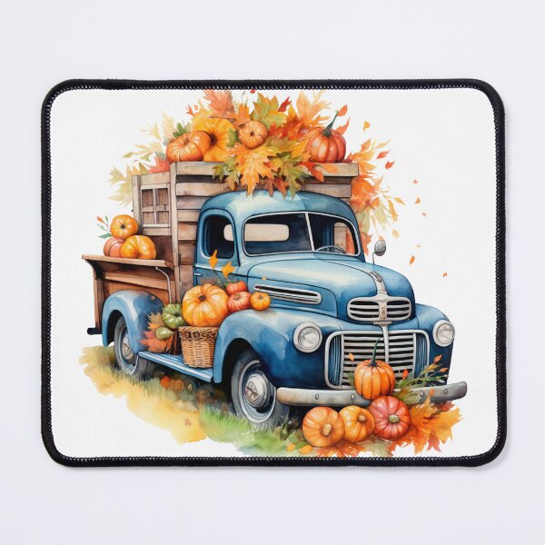 Item preview, Watercolor Vintage Pumpkin Truck, Halloween designed and sold by ArtPixelHaven.