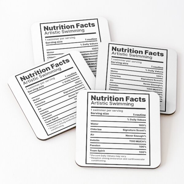 Item preview, Artistic Swimming Nutrition Facts designed and sold by 4Gabrielle.