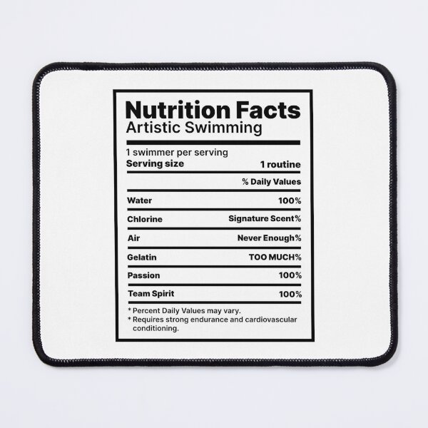 Item preview, Artistic Swimming Nutrition Facts designed and sold by 4Gabrielle.