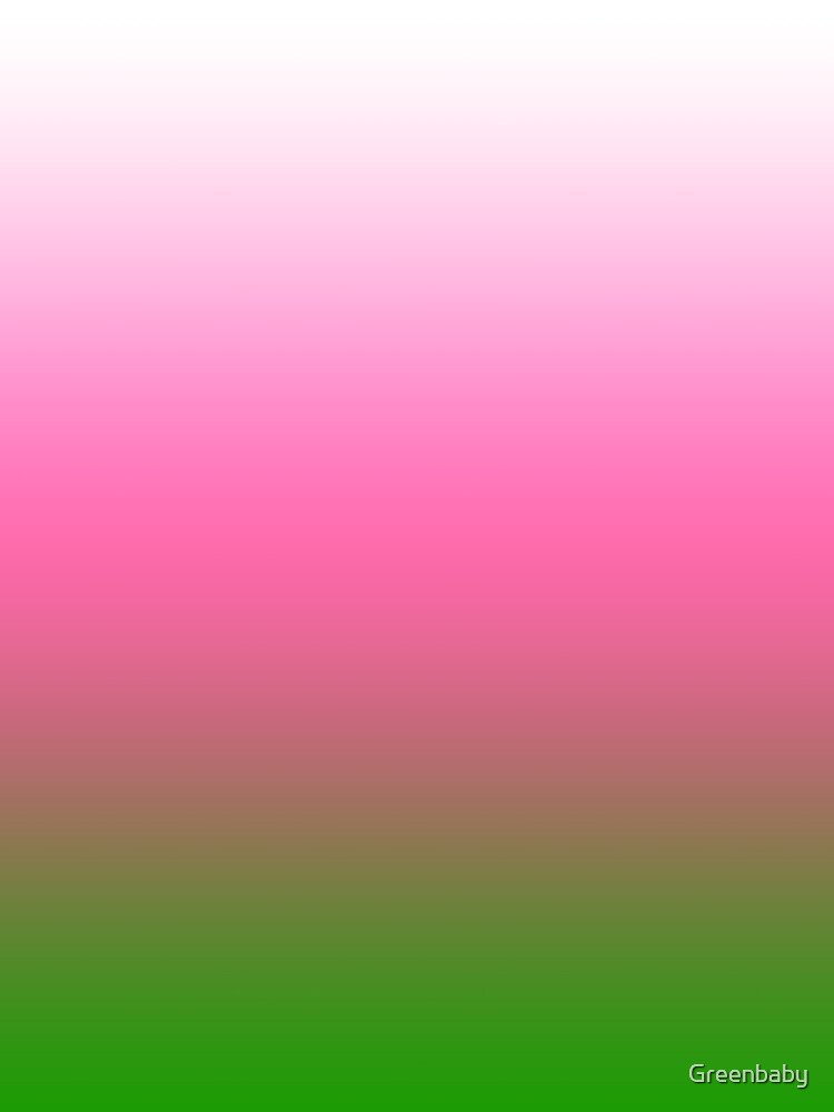 Ombre White to Pink to Green by Greenbaby