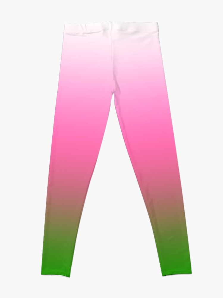 Alternate view of Ombre White to Pink to Green Leggings