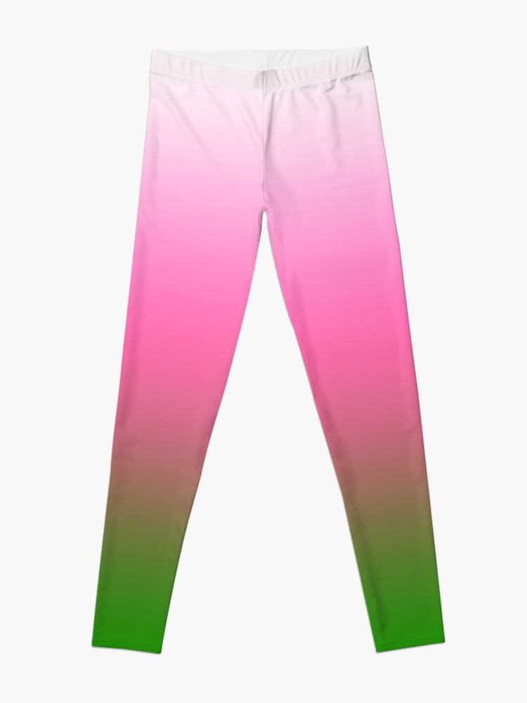 Alternate view of Ombre White to Pink to Green Leggings