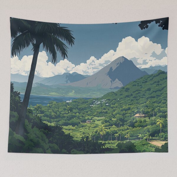 Item preview, Dominican Republic landscape | Anime style designed and sold by ComicsFactory.