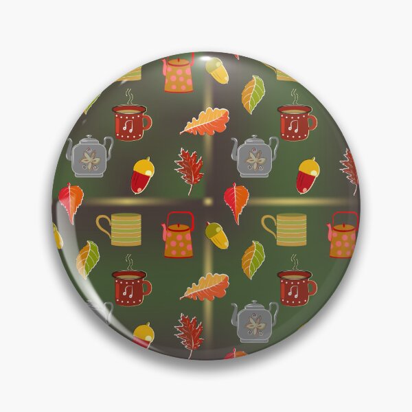 Item preview,  Cozy Autumn Beverages and Fall Foliage Pattern designed and sold by Ihor Ivanov.