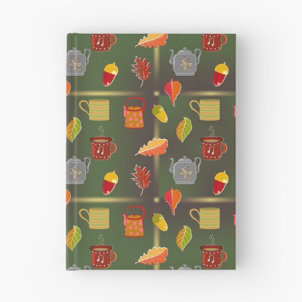 Item preview,  Cozy Autumn Beverages and Fall Foliage Pattern designed and sold by Ihor Ivanov.