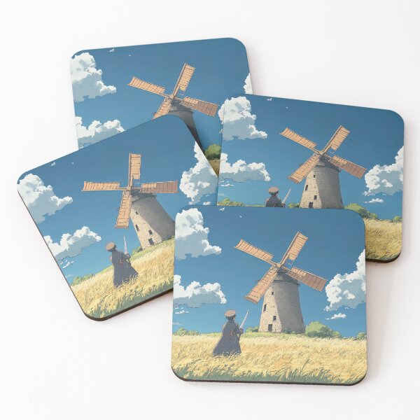 Item preview, Don Quixote attacking the windmill | Anime style designed and sold by ComicsFactory.