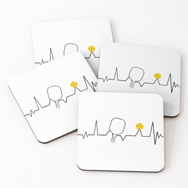 Item preview, Pickleball Heartbeat Light and yellow ball designed and sold by OutofFocusShop.