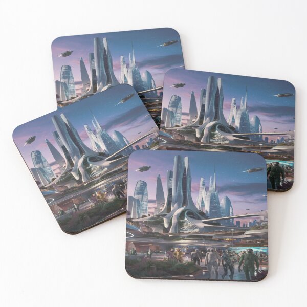 Item preview, "Futuristic Metropolis at Dusk" designed and sold by Tekumart.