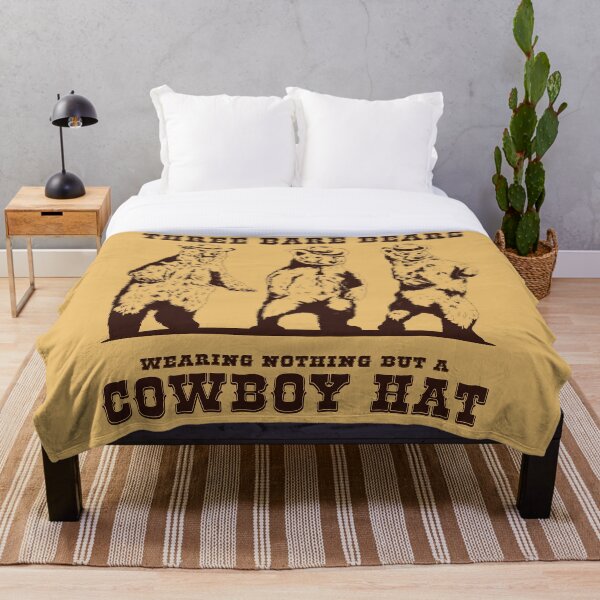 Item preview, Three Bare Bears wearing nothing but a Cowboy Hat - Brown/BG designed and sold by Vector-Market.