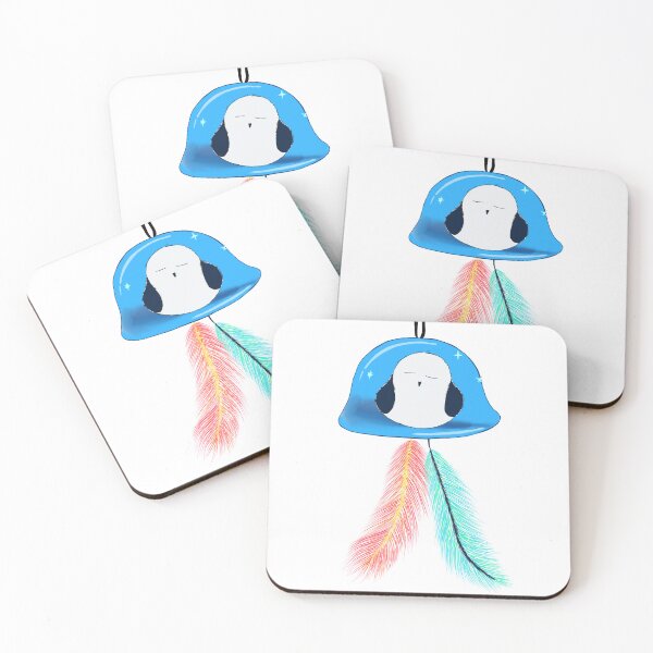 Item preview, Blue wind chime with feather and shima enaga designed and sold by astro1star.