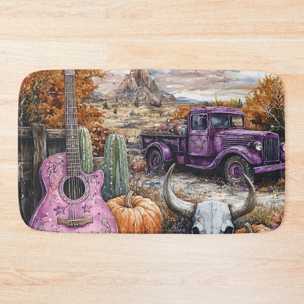 Item preview, purple fall themed country print designed and sold by dcrc.