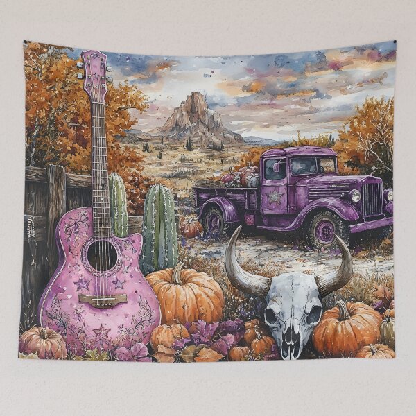 Item preview, purple fall themed country print designed and sold by dcrc.