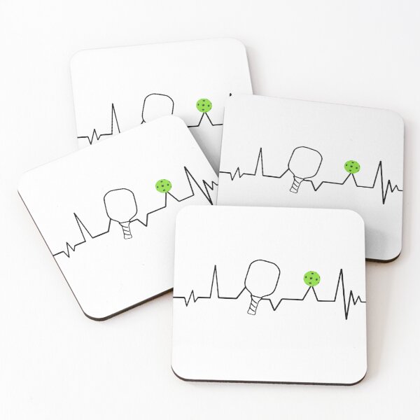 Item preview, Pickleball Heartbeat Light and green ball designed and sold by OutofFocusShop.
