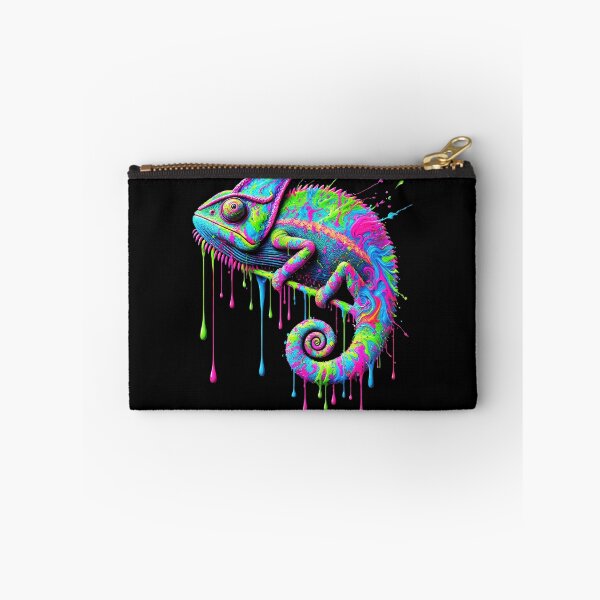 Item preview, Neon Drip Chameleon – Psychedelic Splash of Color designed and sold by SHHCreations.