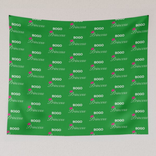 Item preview, BOGO Princess White text, Classic Green background designed and sold by OneCatShop.