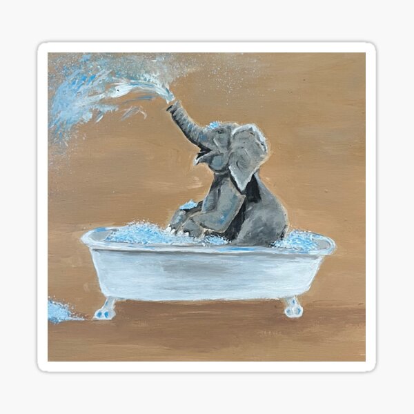 Item preview, Baby elephant  designed and sold by pretzartgallery.