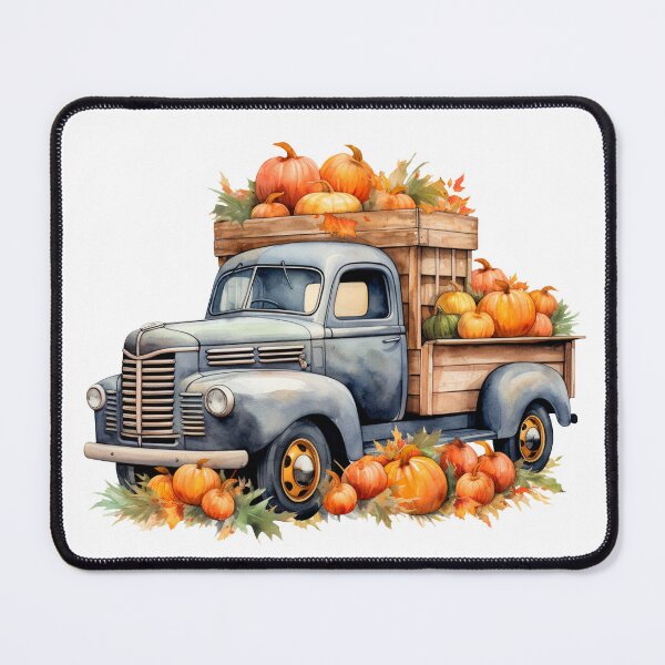 Item preview, Watercolor Vintage Pumpkin Truck, Halloween designed and sold by ArtPixelHaven.